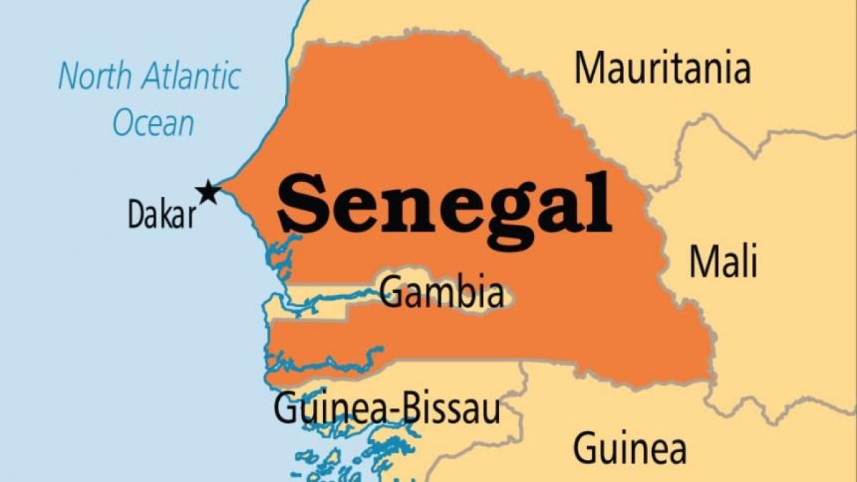 peta dari dakar Senegal