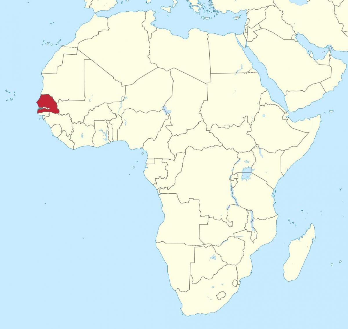 Senegal pada peta afrika