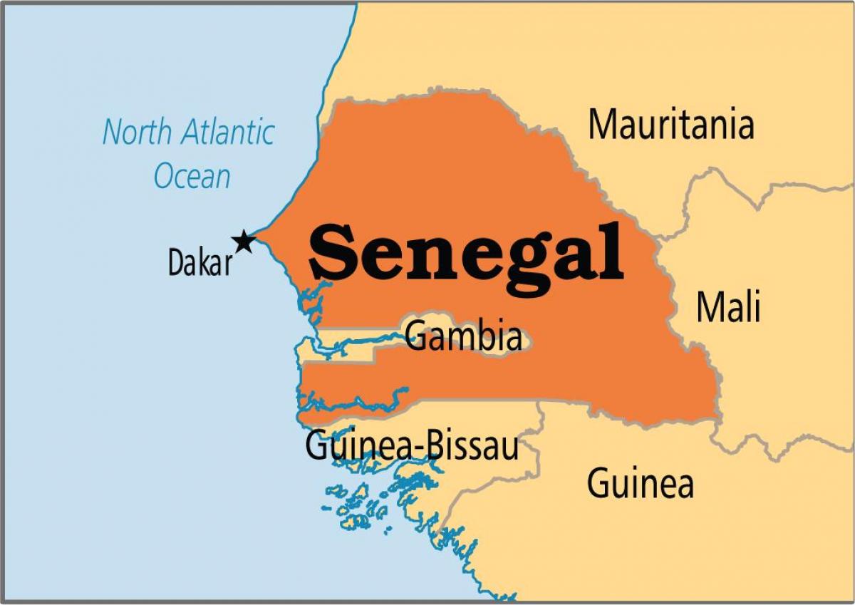 Senegal pada peta dunia