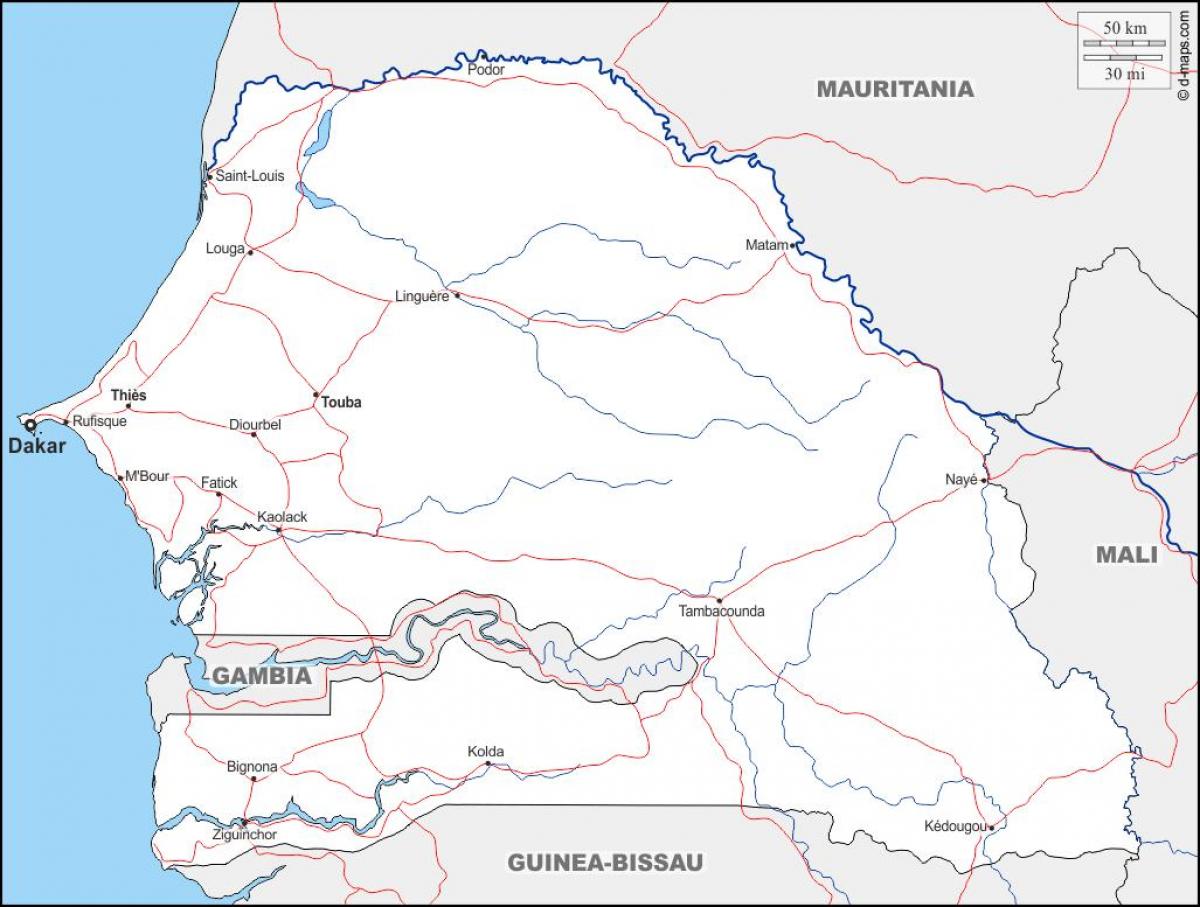 peta dari touba Senegal