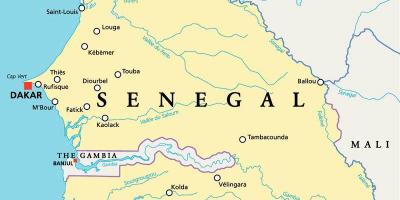 Senegal sungai afrika peta