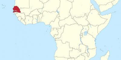 Senegal pada peta afrika